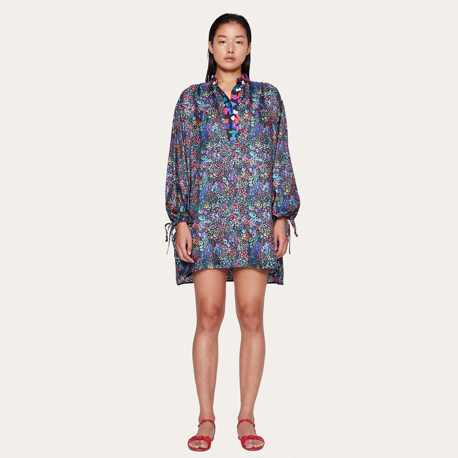 Stine Neva Silk Wildflower Print Dress - Multi