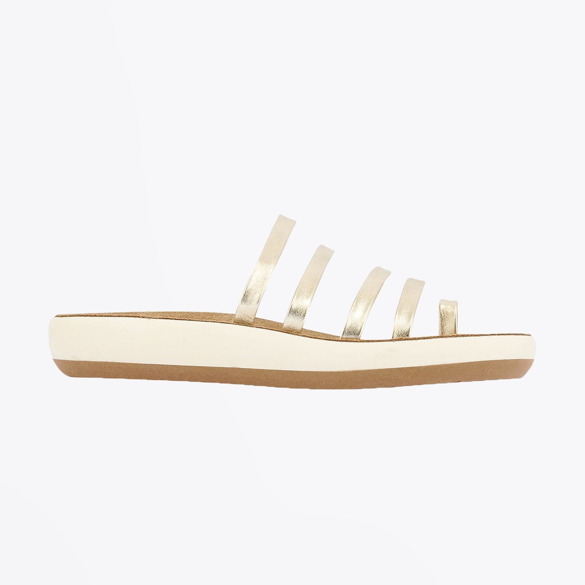 Ancient Hypatia Comfort Metallic Leather Sandals - Gold