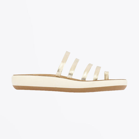 Hypatia Comfort Metallic Leather Sandals - Gold