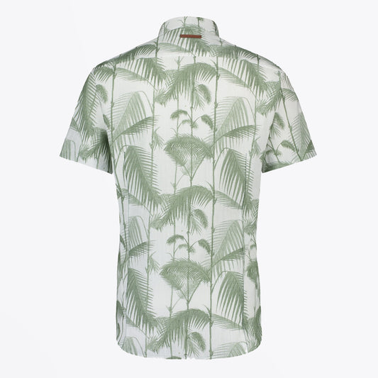 - Bamboo Print Short Sleeve Shirt - Green
