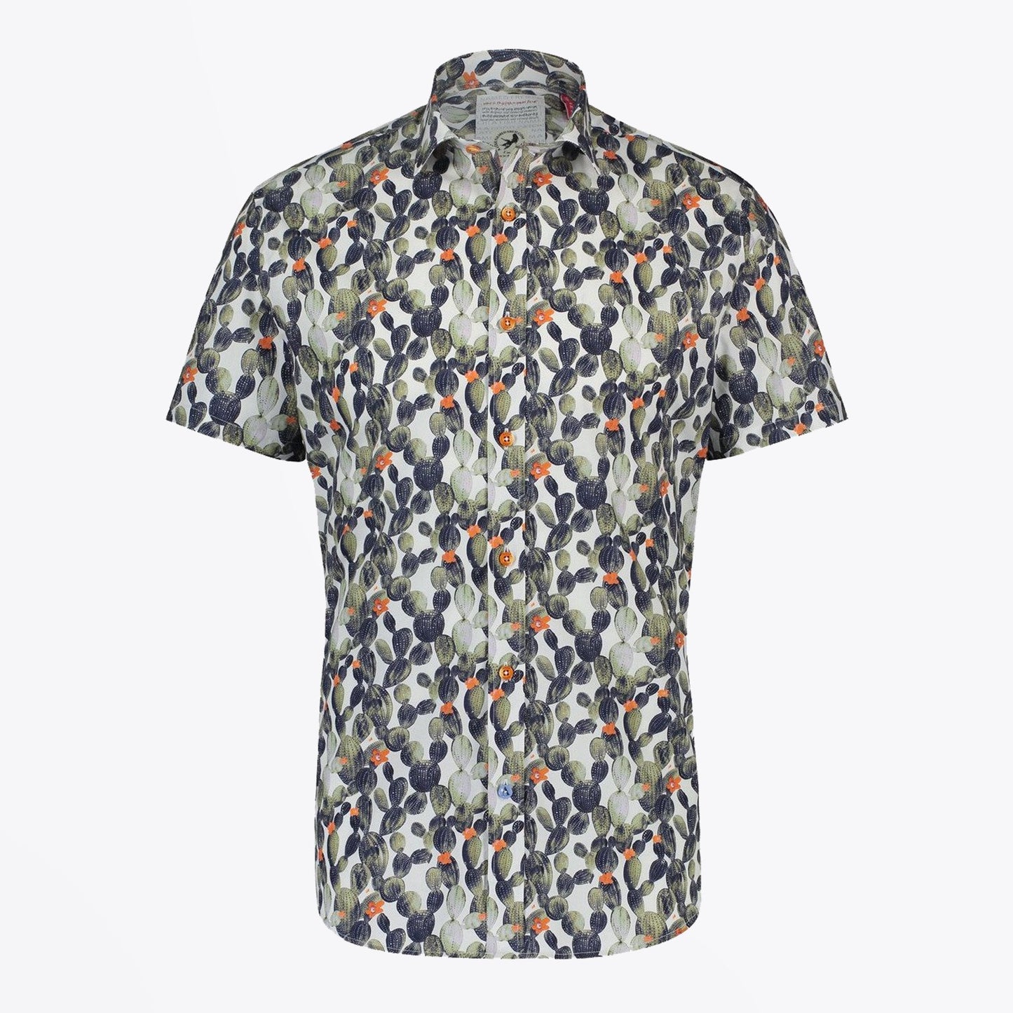 - Cactus Print Short Sleeve Shirt - Green