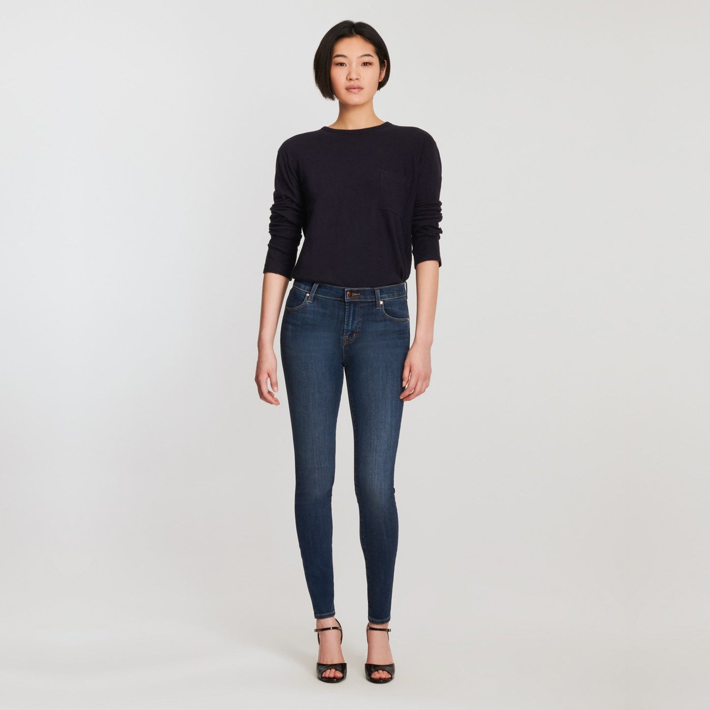 Maria - High Rise Skinny Jeans - Blue