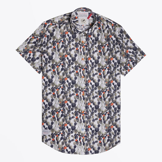- Cactus Print Short Sleeve Shirt - Green