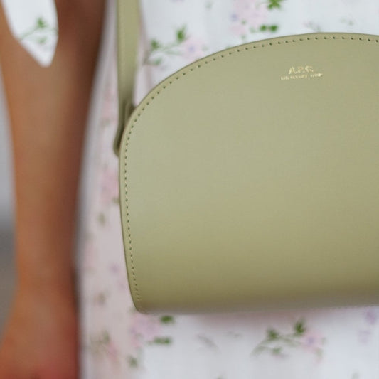 Mini Demi-Lune Half Moon Leather Bag - Sage