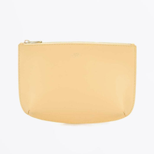 - Sarah Leather Pouch Bag - Lemon