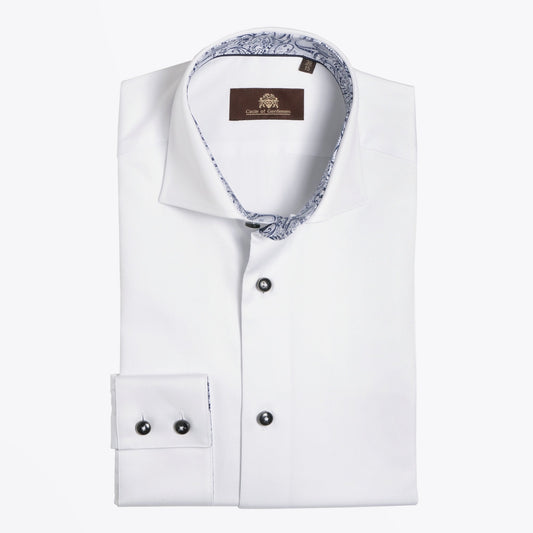- Deston - Print Trim Insert Shirt - White