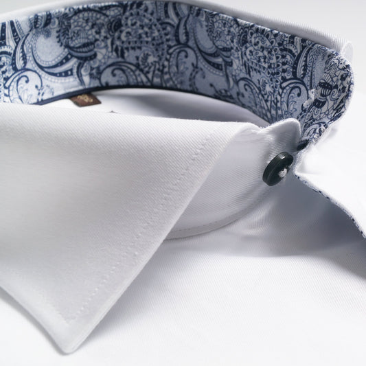 - Deston - Print Trim Insert Shirt - White