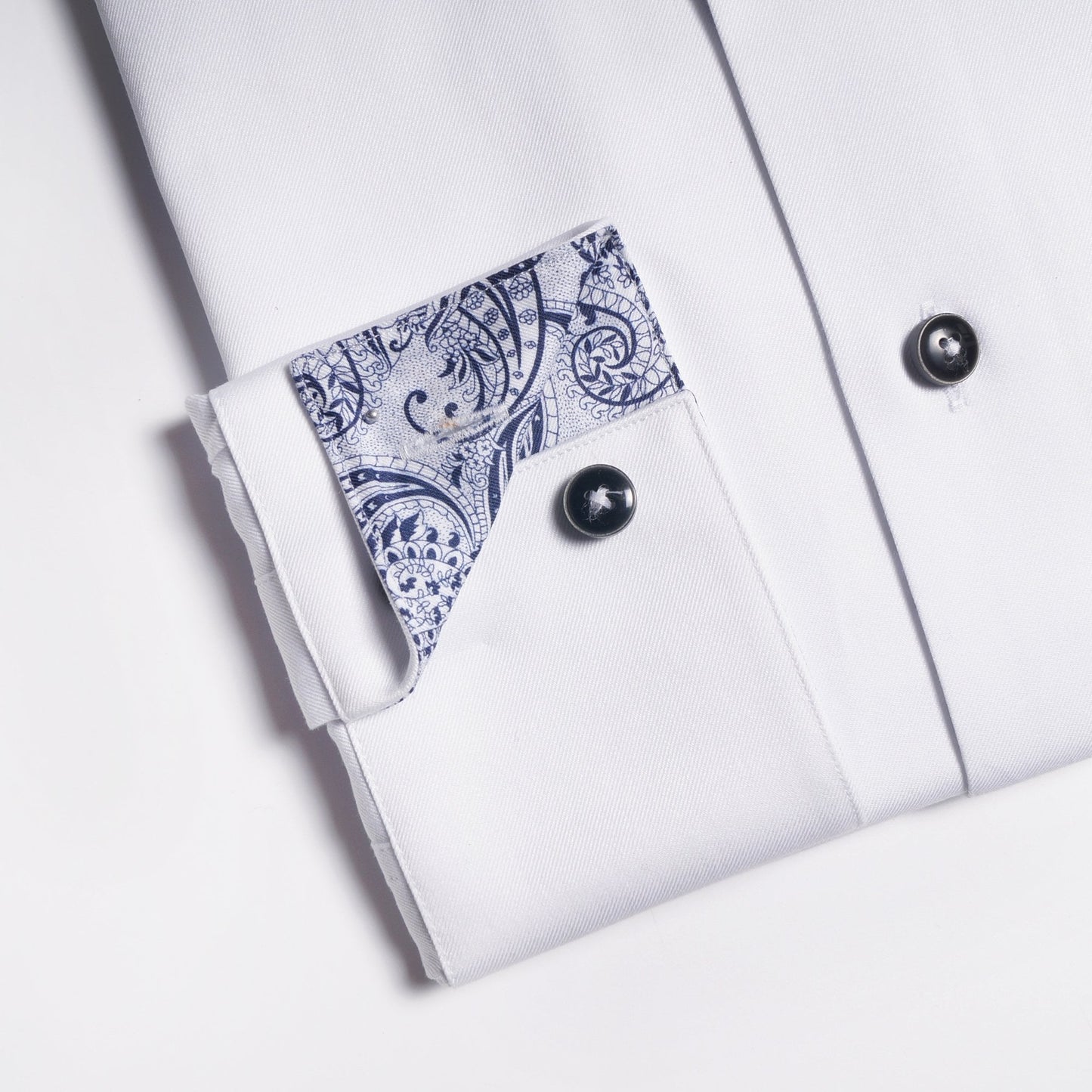 - Deston - Print Trim Insert Shirt - White