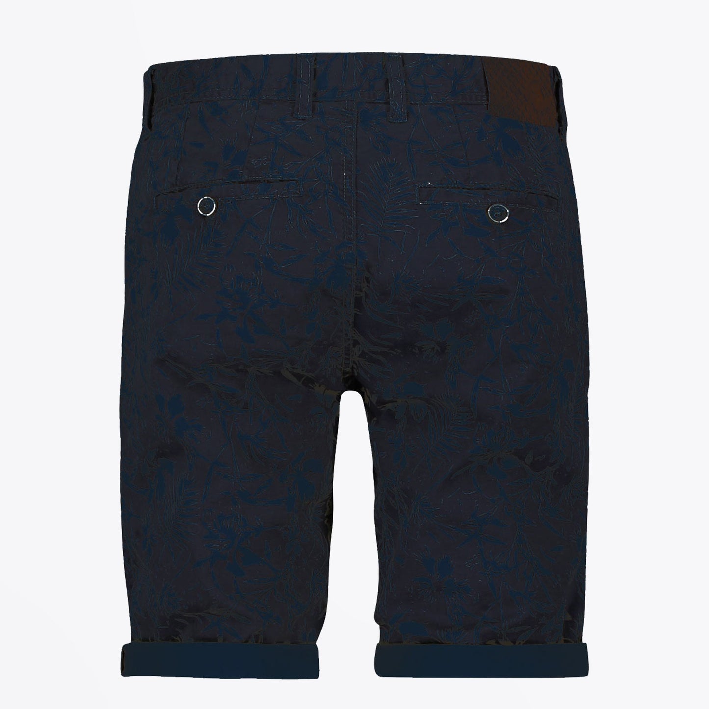 - Bermuda Jungle Print Shorts - Navy