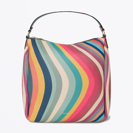 Leather Swirl Mini Hobo Bag - Multi