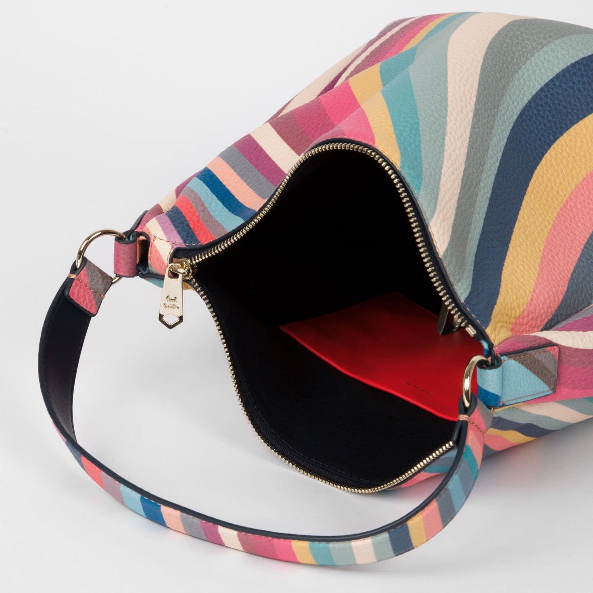 Paul Leather Swirl Mini Hobo Bag - Multi