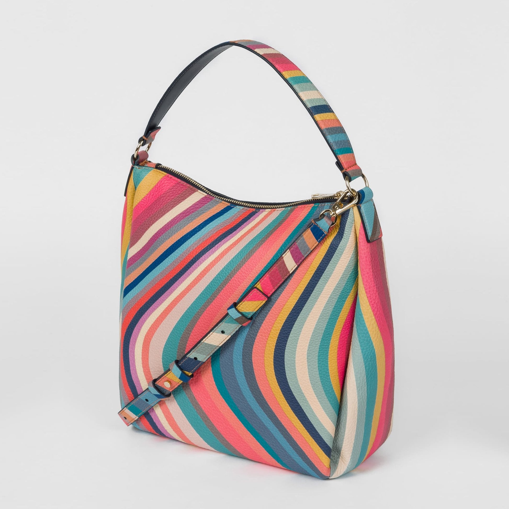 Paul Leather Swirl Mini Hobo Bag - Multi