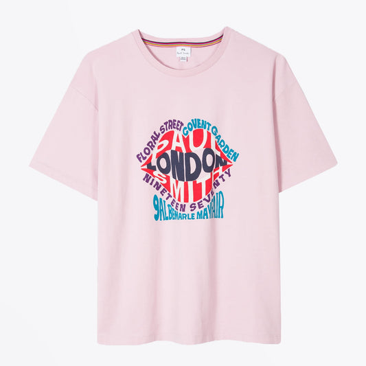 - Organic Cotton 'Paul Smith London' T-shirt - Pink