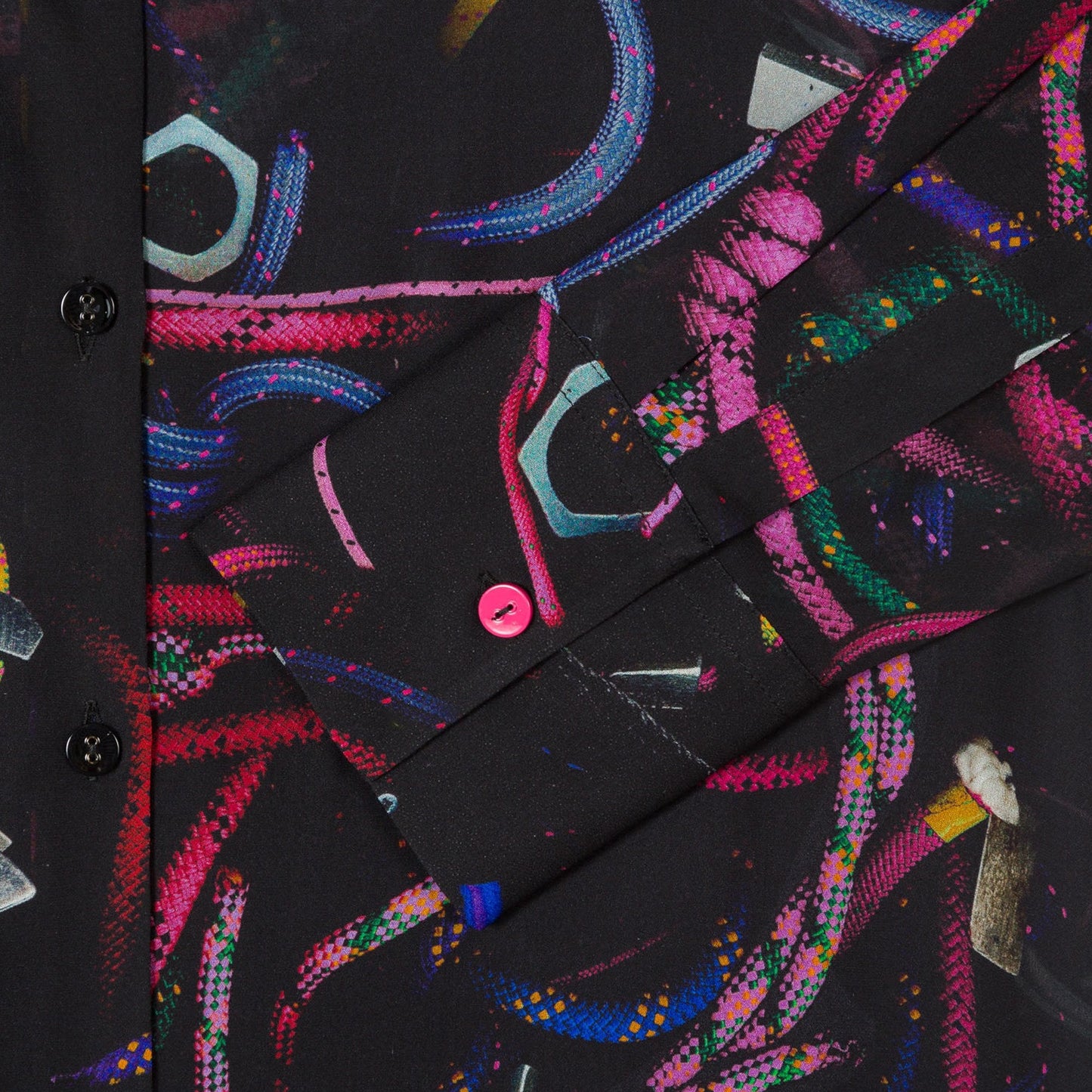 - 'Climbing Rope' Print Shirt - Black/Multi