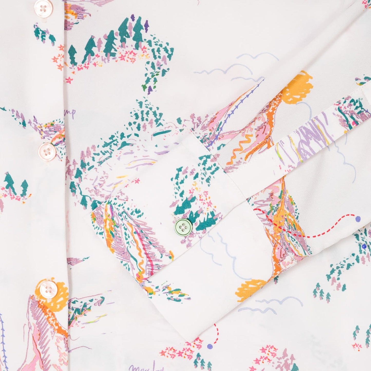 - 'Mountain' Print Shirt - Pink