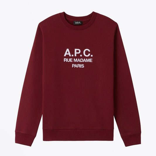 - Rufus - Embroidered Logo Sweater - Burgundy