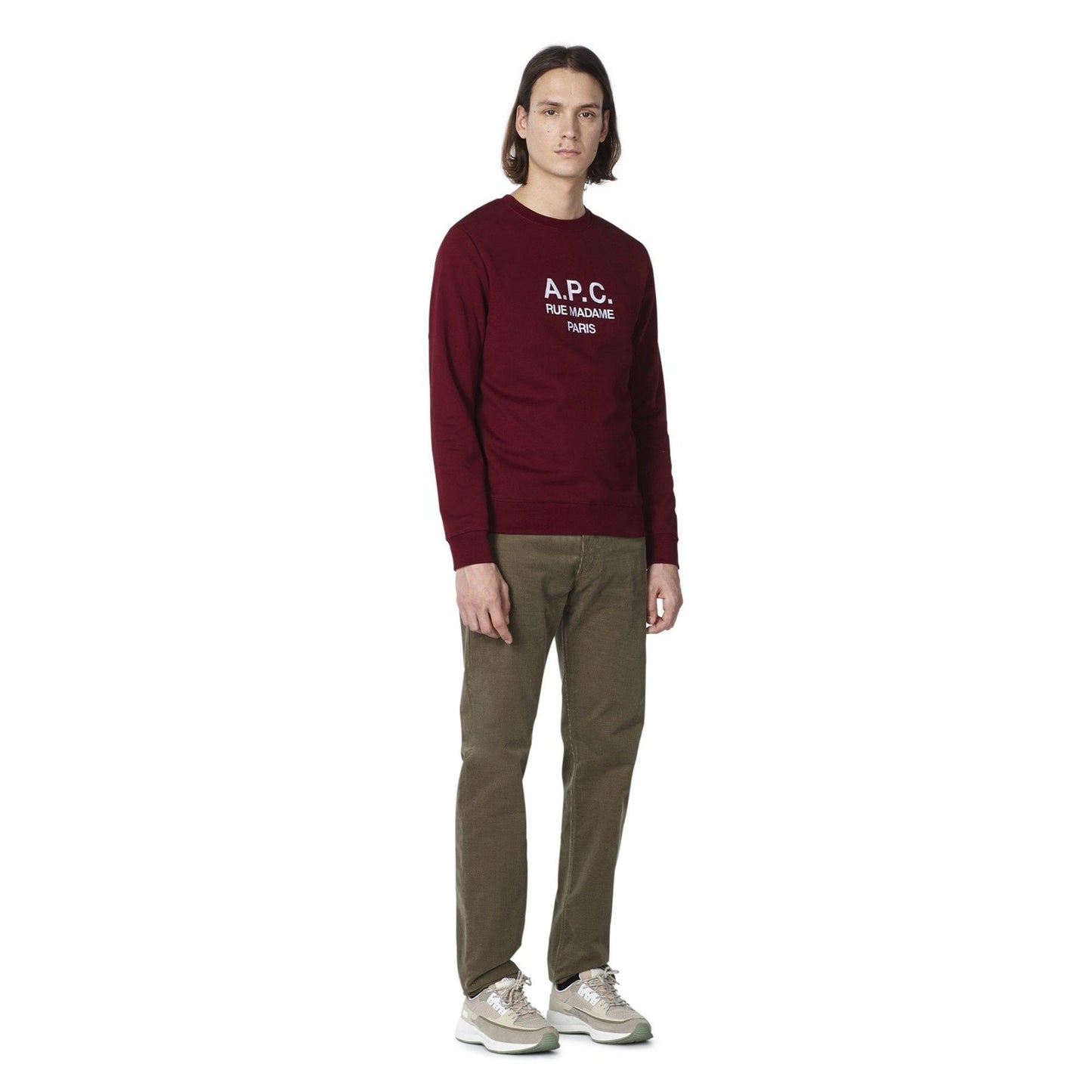 - Rufus - Embroidered Logo Sweater - Burgundy
