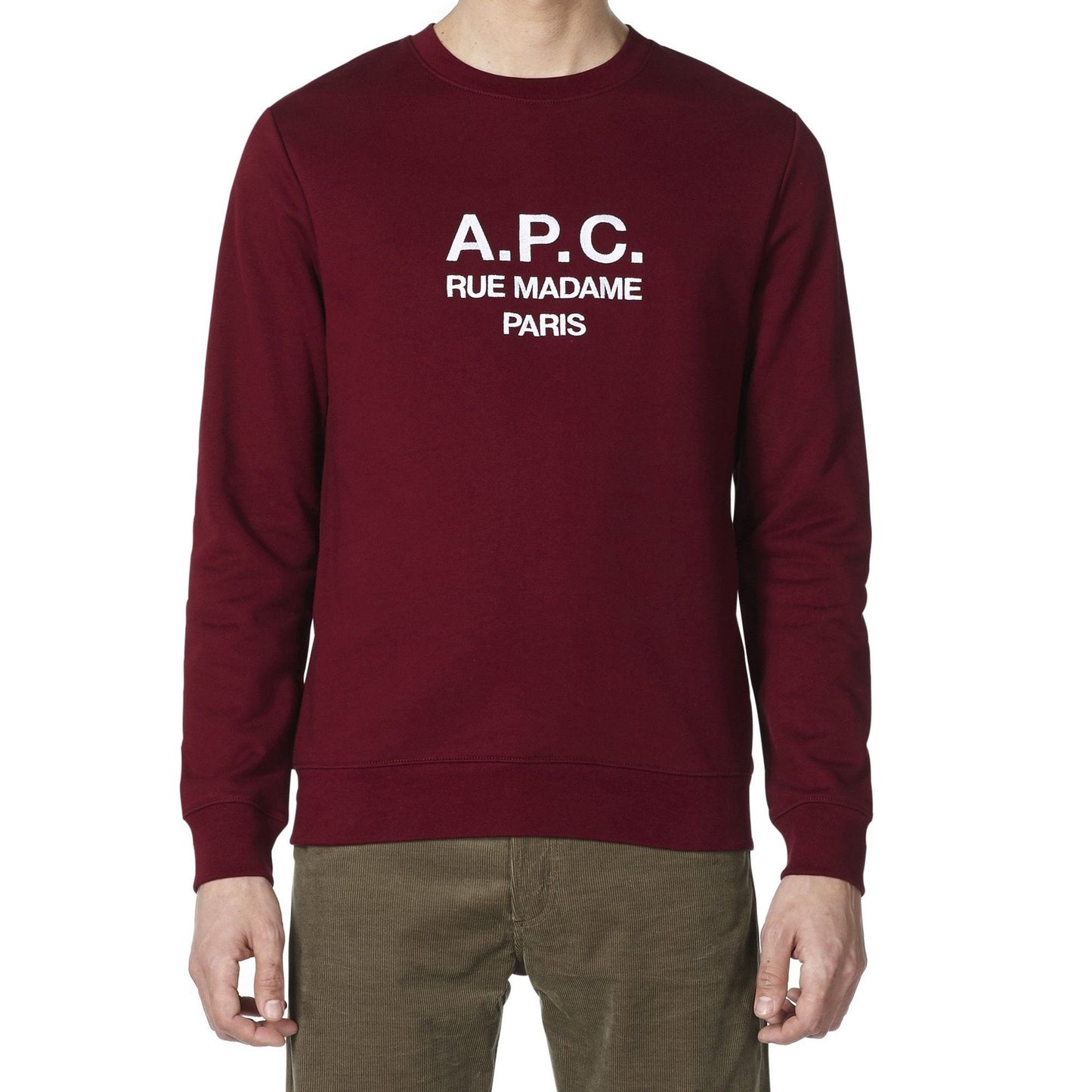 - Rufus - Embroidered Logo Sweater - Burgundy