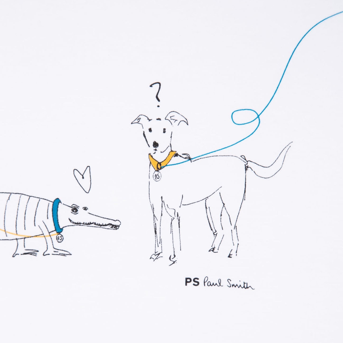 - Organic Cotton 'Dog Walk' Print T-shirt - White