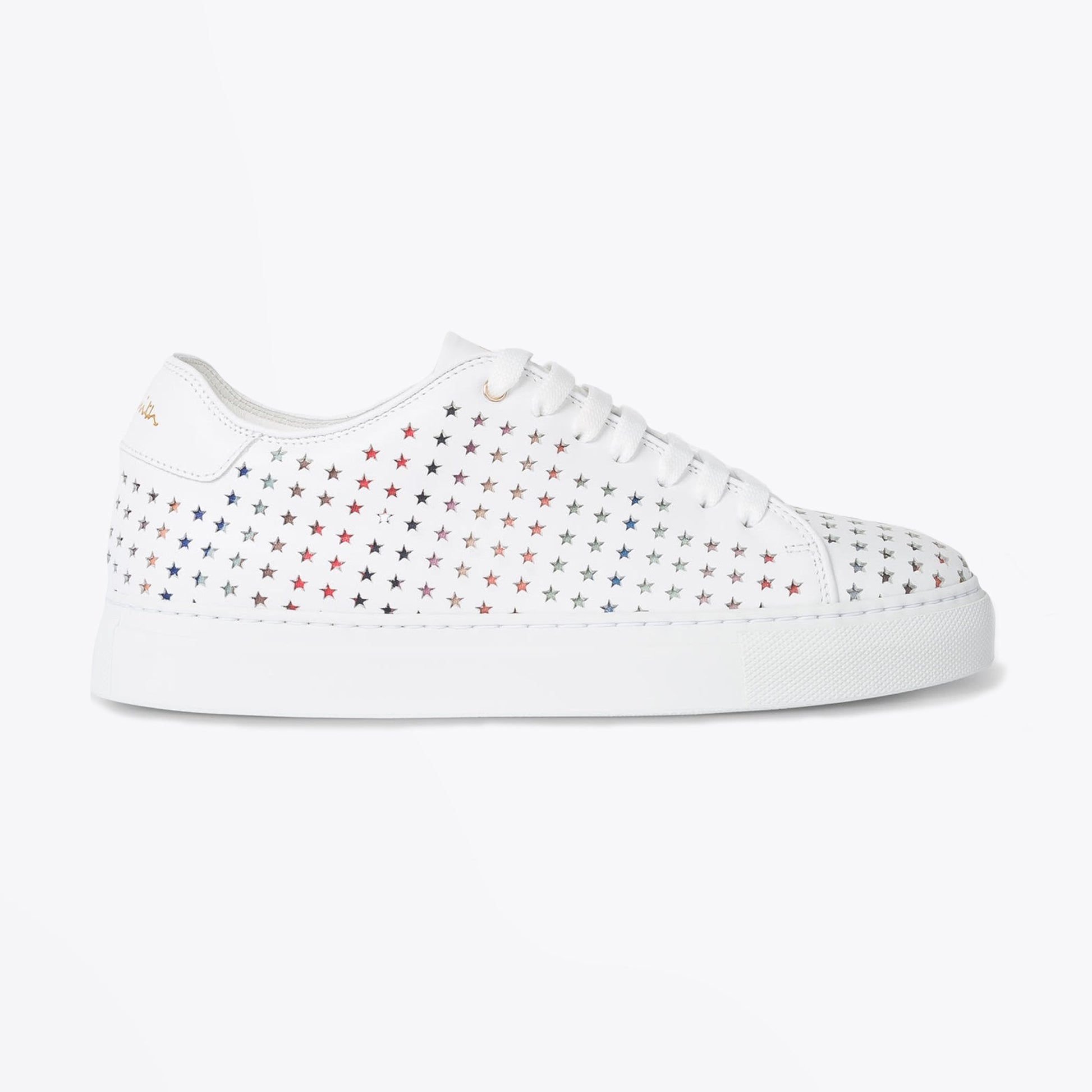 Paul Leather 'Brasso' Trainers With Star Emboss - White