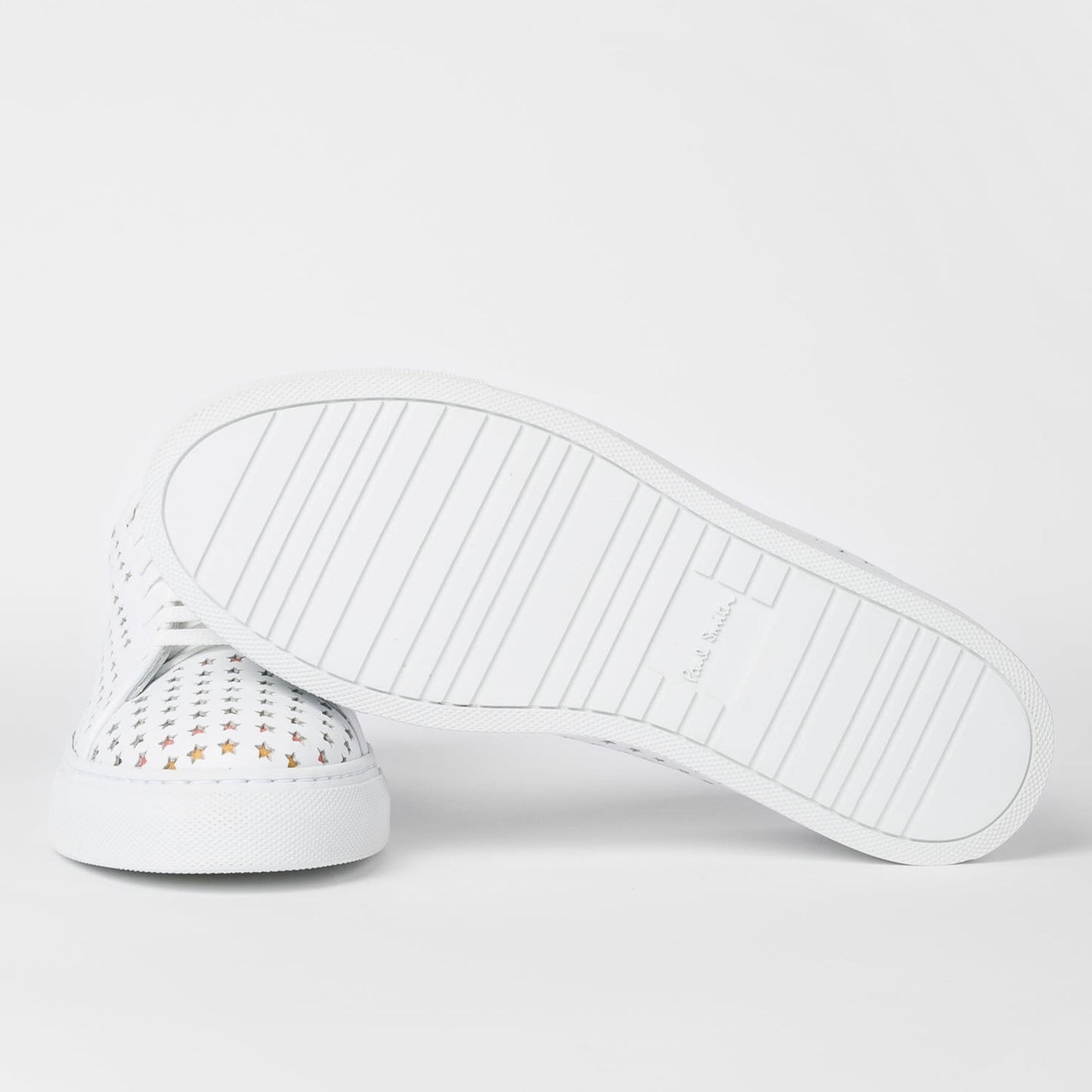 Leather 'Brasso' Trainers With Star Emboss - White