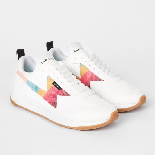 - 'Rocket' Recycled Knit Trainers - White/Multi