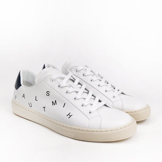 Leather 'Hansen' Letters Sneaker - White