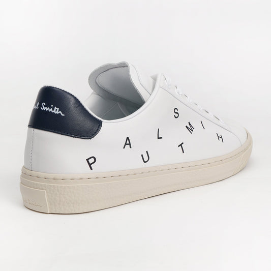 Leather 'Hansen' Letters Sneaker - White