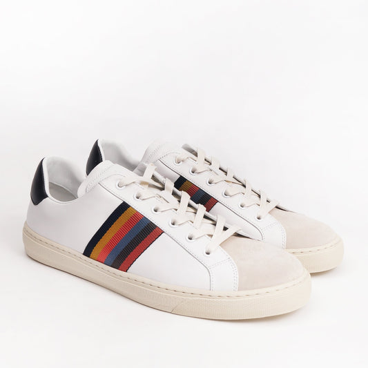 Leather 'Hansen' Stripe Sneaker - White/Cream