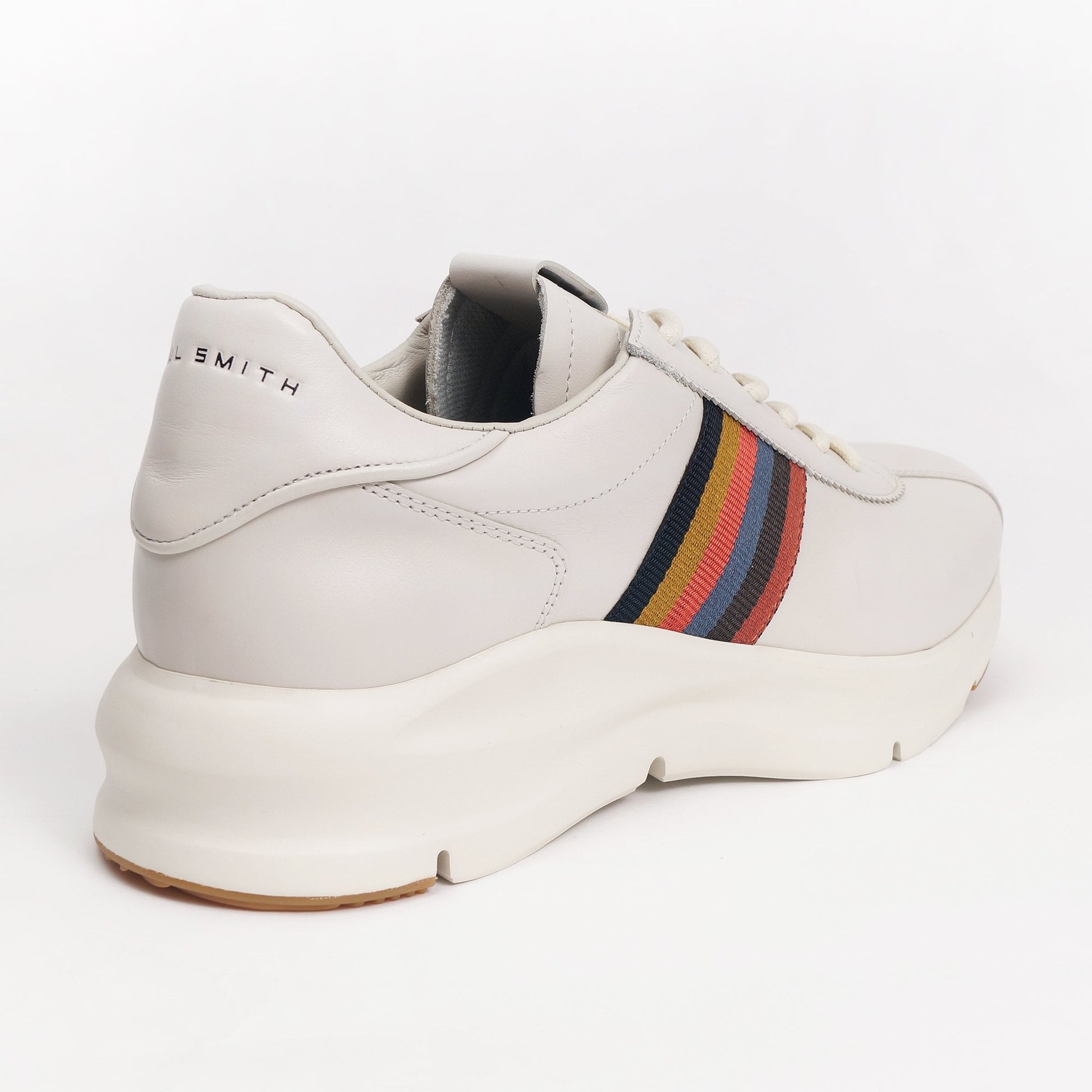 Paul Leather 'Shuttle' Stripe Sneakers - Off White