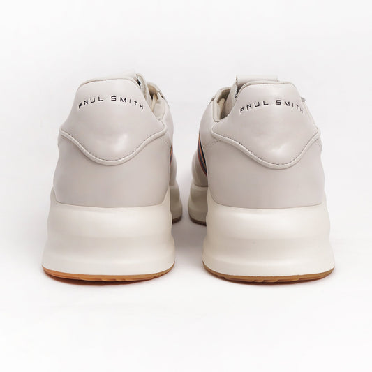 Leather 'Shuttle' Stripe Sneakers - Off White