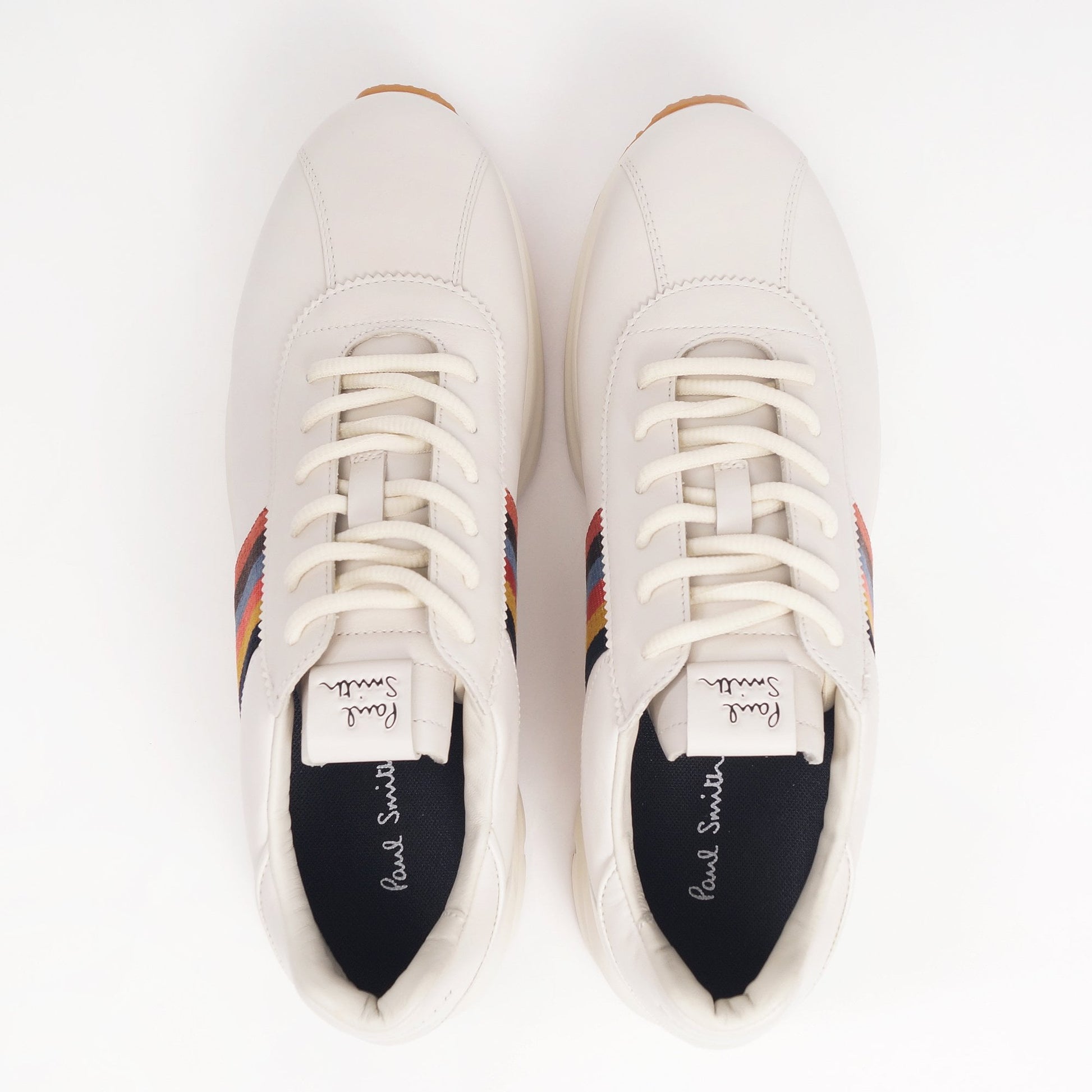 Paul Leather 'Shuttle' Stripe Sneakers - Off White