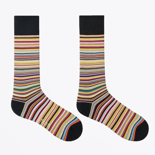 Narrow Signature Stripe Socks - Multi