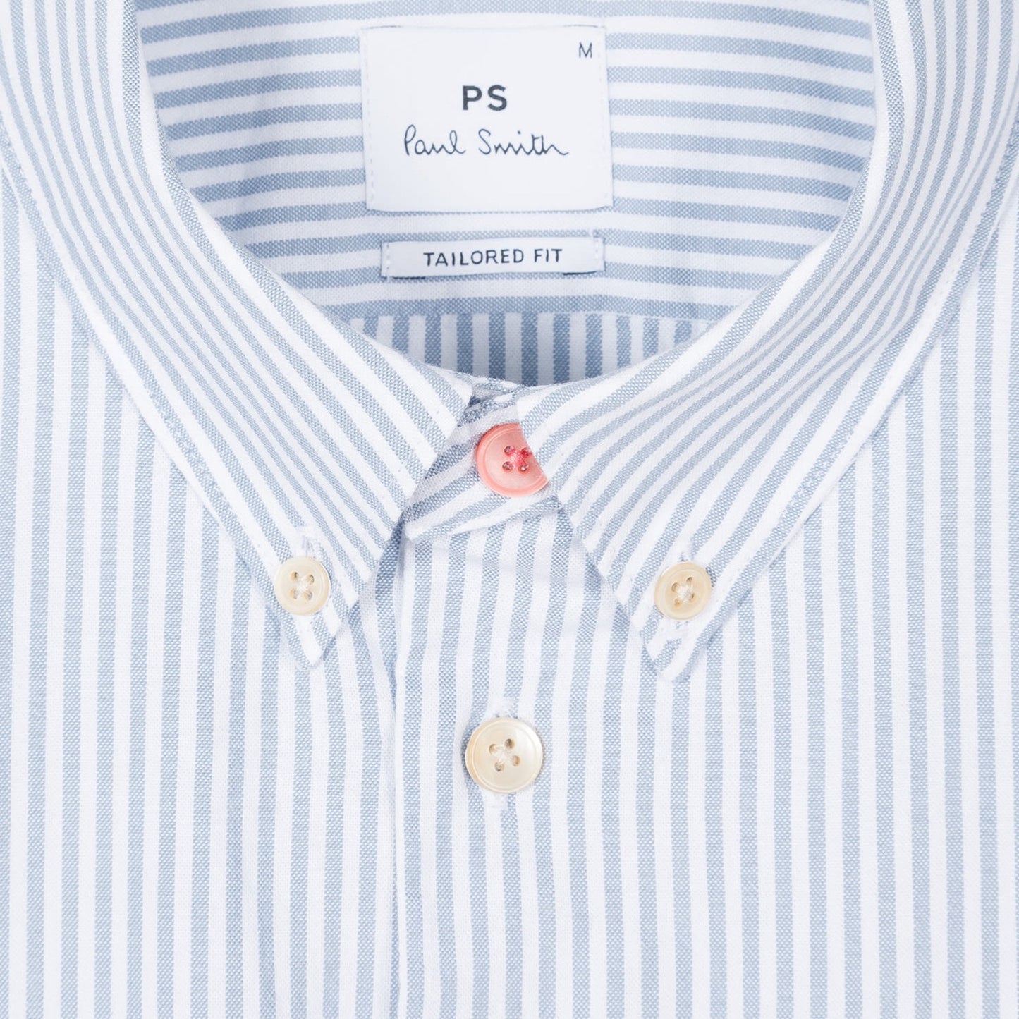 - Stripe Oxford Shirt With Embroidered 'Climber' - Blue/White