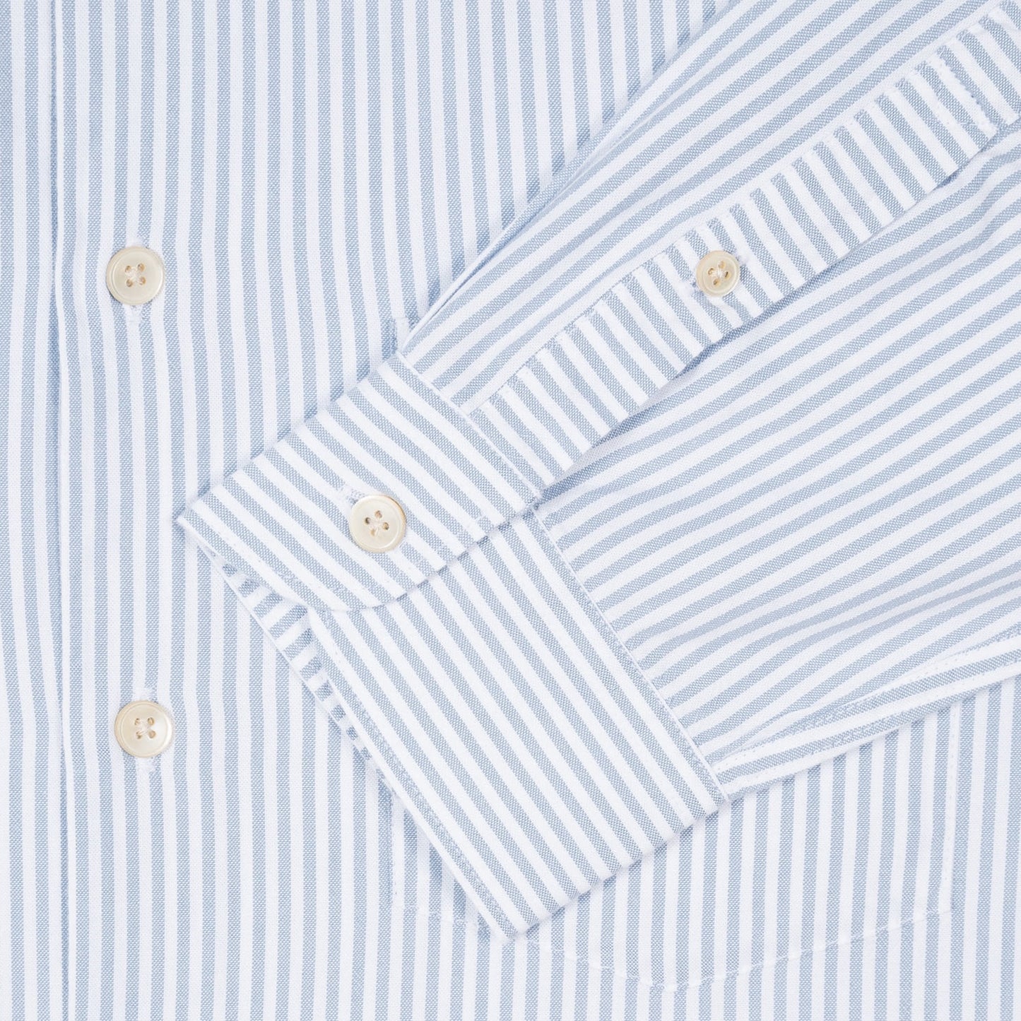 - Stripe Oxford Shirt With Embroidered 'Climber' - Blue/White