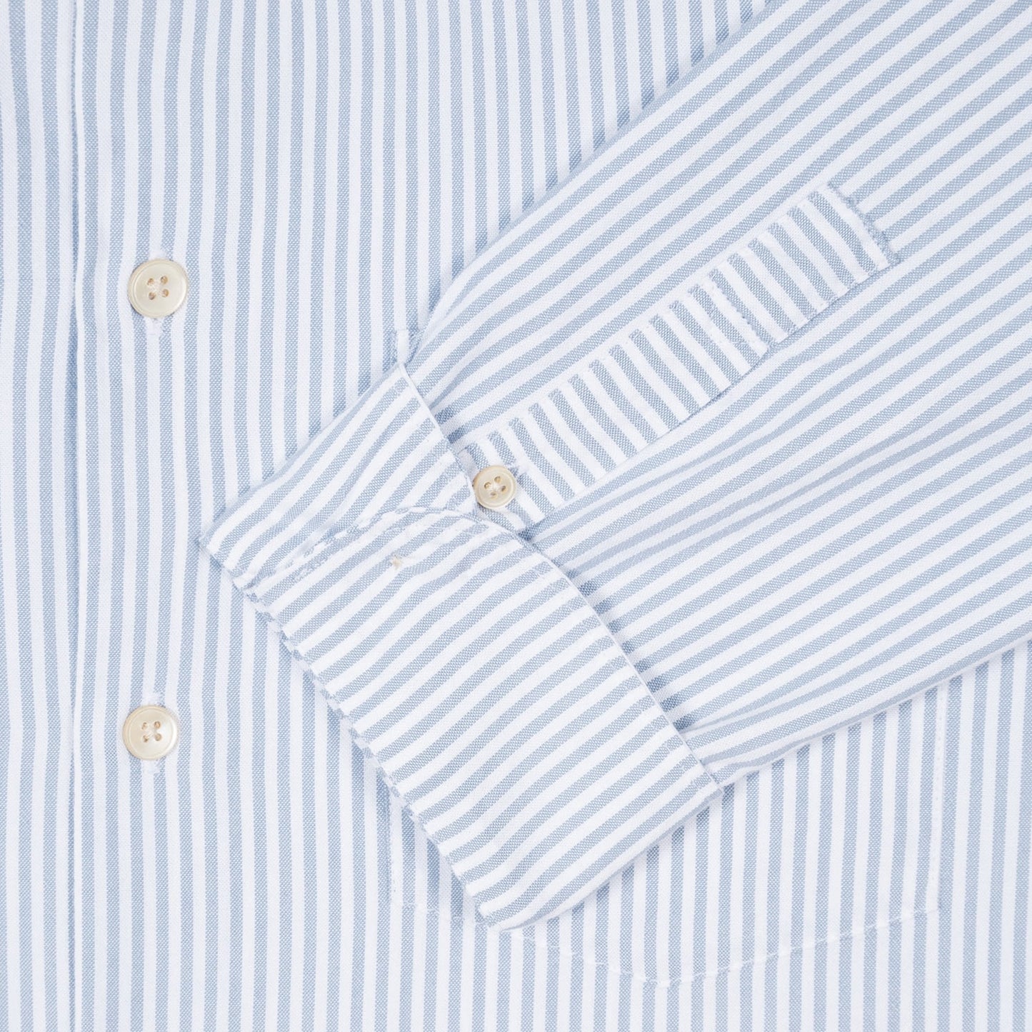 - Stripe Oxford Shirt With Embroidered 'Climber' - Blue/White