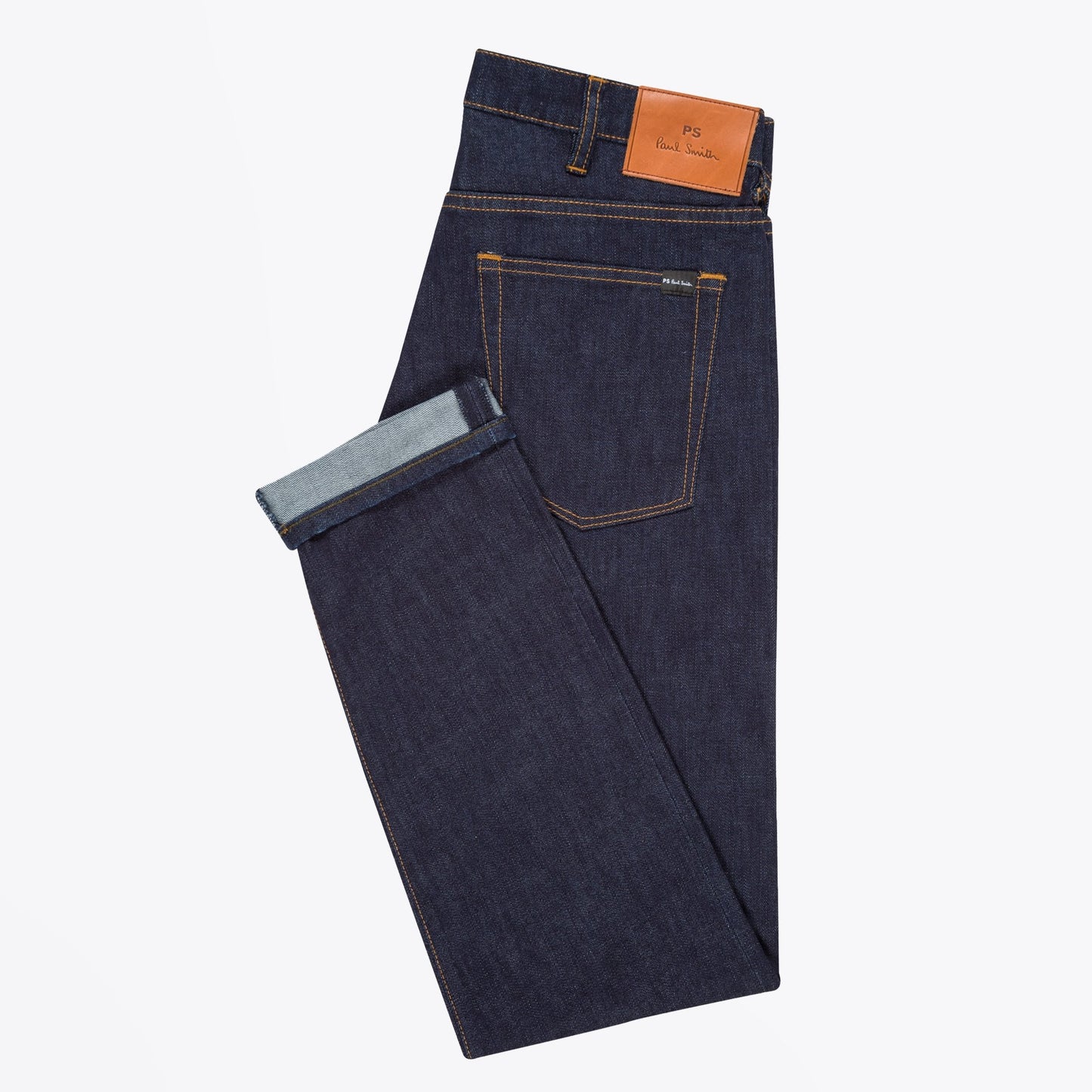 - Tapered 'Crosshatch Stretch' Jeans - Indigo Rinse