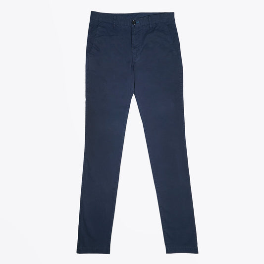 - Slim Cotton Stretch Chinos - Dark Navy