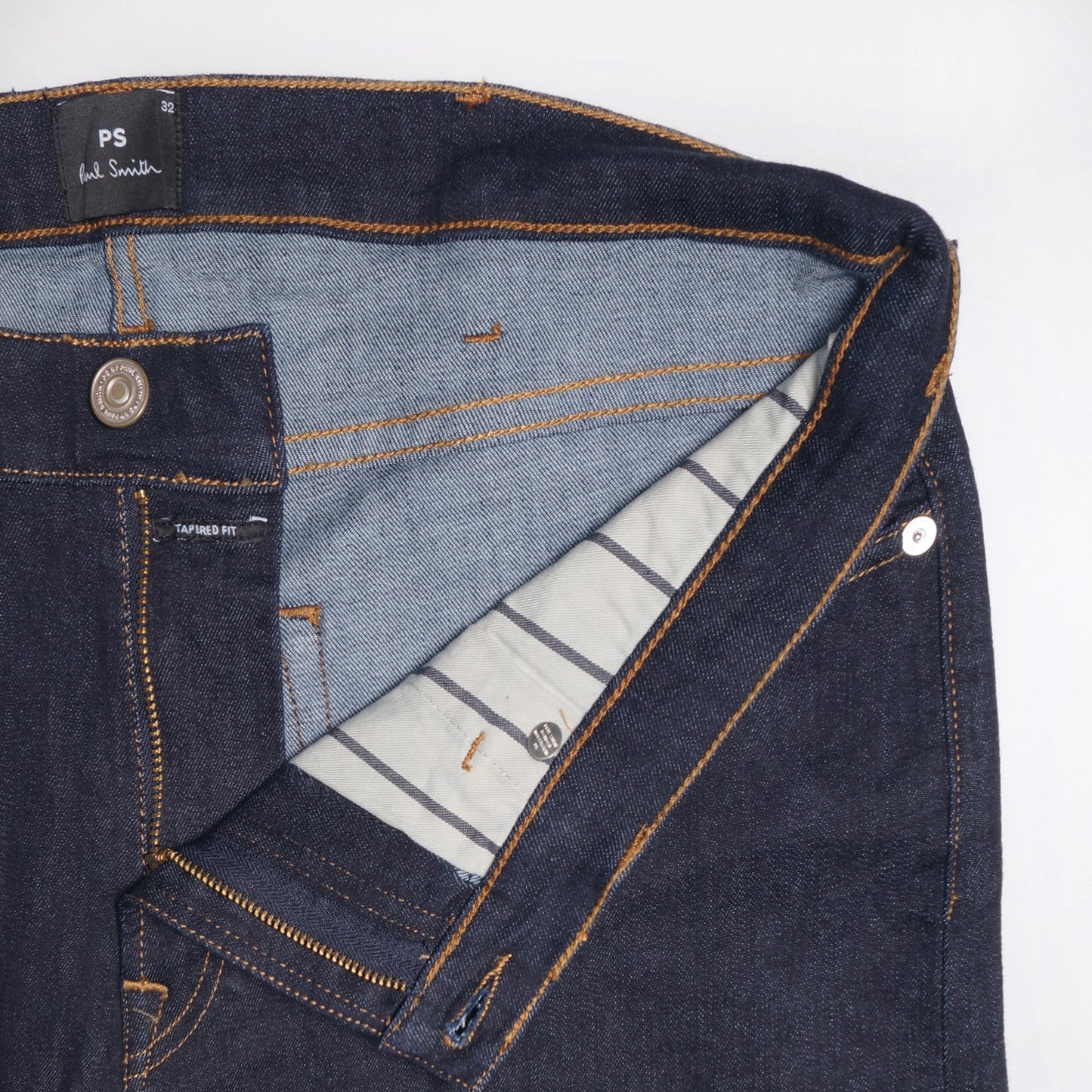 - Tapered Organic Cotton Reflex Jeans - Dark Wash