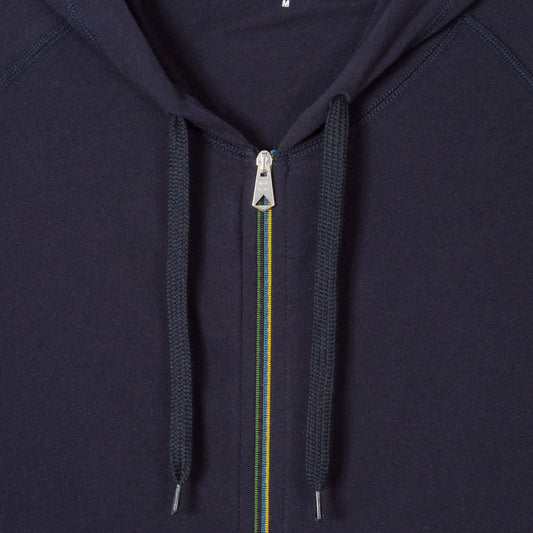 Jersey Cotton Lounge Hoodie - Navy