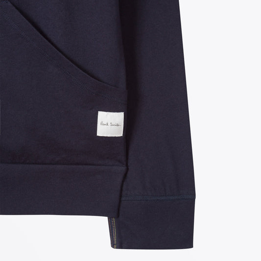 Jersey Cotton Lounge Hoodie - Navy