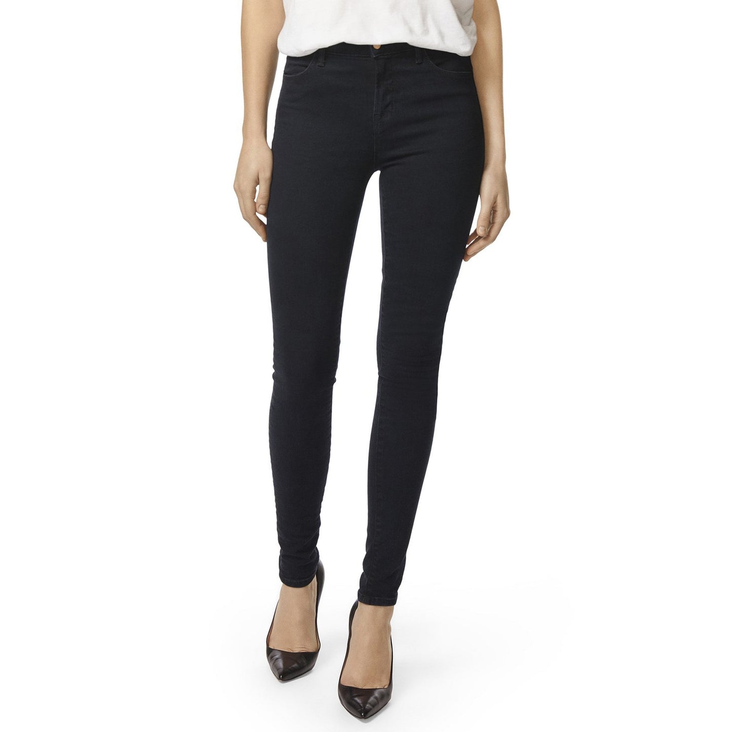 Maria - High Rise Skinny Jeans - Blue/Black