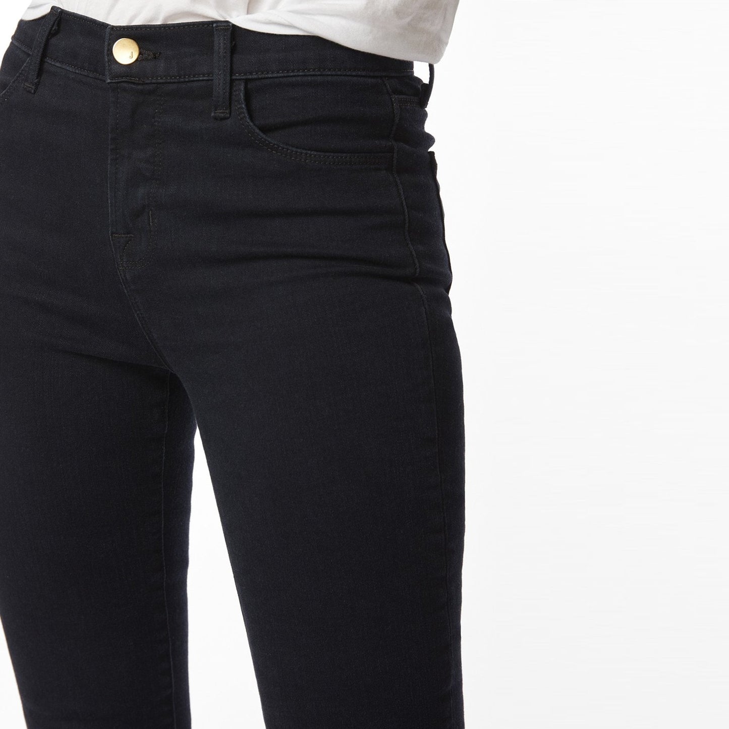 Maria - High Rise Skinny Jeans - Blue/Black