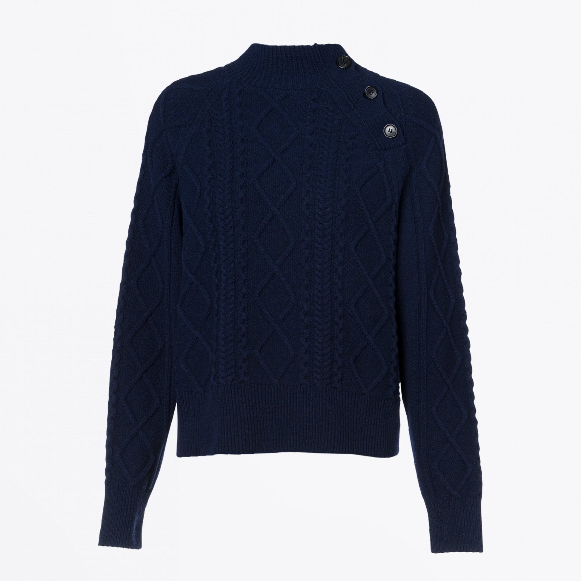 HIGH In Jest - Cable Knit Sweater - Navy