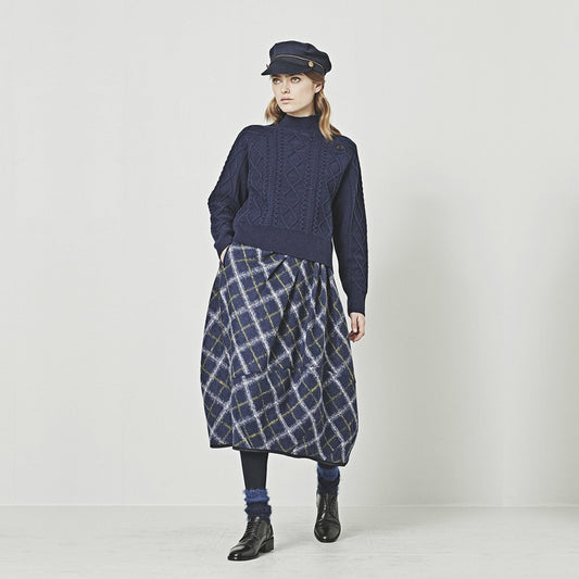 In Jest - Cable Knit Sweater - Navy
