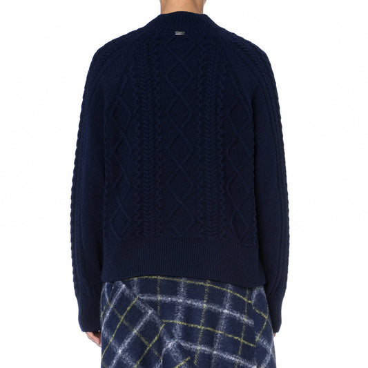 In Jest - Cable Knit Sweater - Navy