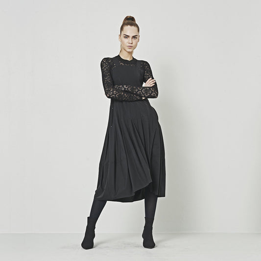 Mesmerize - Jersey Sensitive Lace Dress - Black
