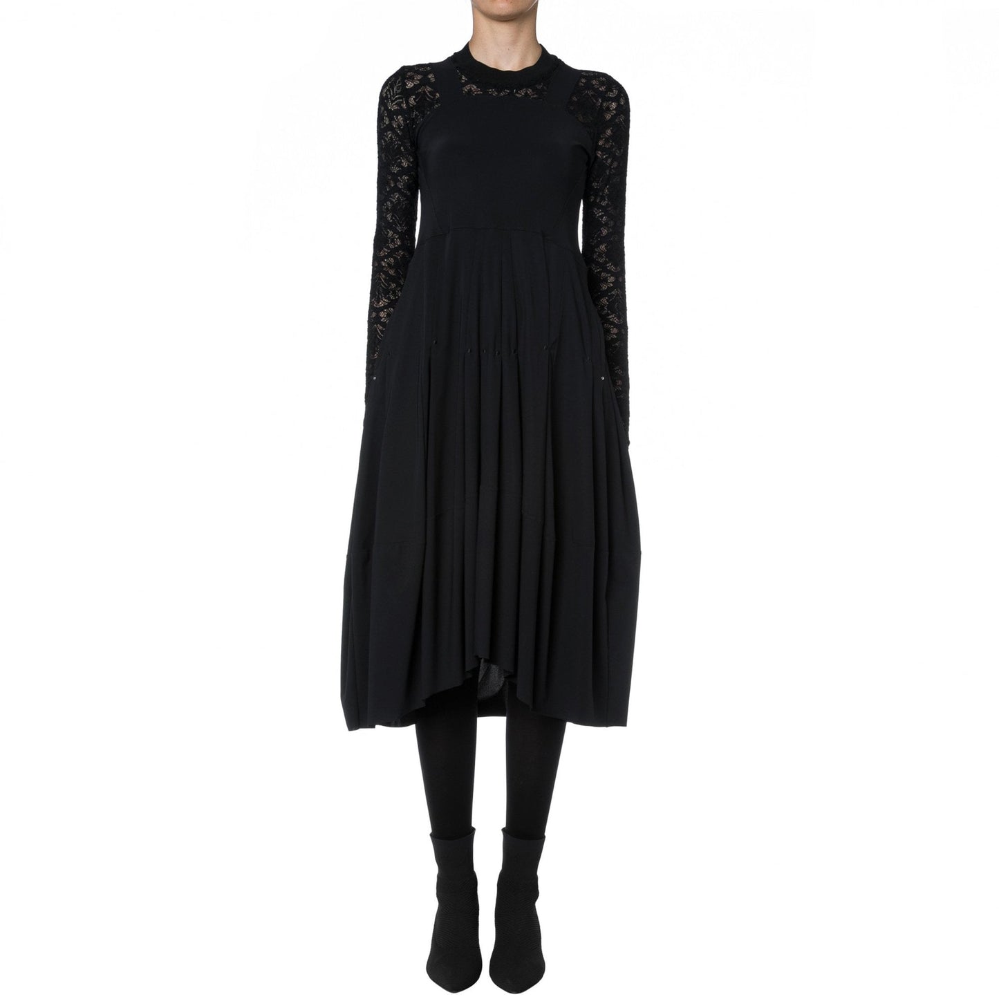 - Mesmerize - Jersey Sensitive�� Lace Dress - Black