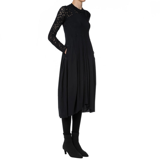 Mesmerize - Jersey Sensitive Lace Dress - Black
