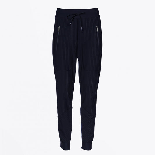 - Entrust - Pinstripe Jogger Pants - Navy